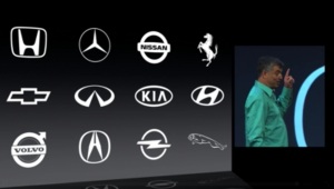 Auto Makers who will be integrating iOS in their built in monitors by 2014